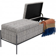 Bank 120cm met Knoppen en Opslag