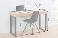 Bureau Eiken 120 cm eiken vintage met metalen frame