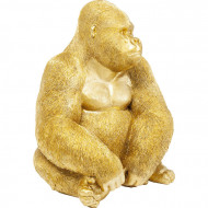 Decoratie figuur Monkey Gorilla Side XL Goud
