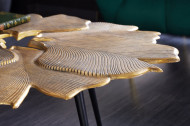 Decoratieve salontafel GINKGO 95cm goud zwart handgemaakt metaal
