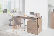 Design bureau CUBUS 150cm Sheesham Rosewood Wood Stone Finish