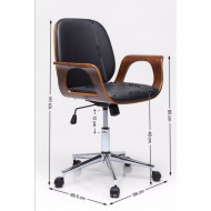 Design Bureaustoel met Walnoot accenten