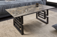 Design salontafel ATLANTIS 100cm taupe keramiek in marmer look