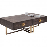 Design salontafel messinglook 135cm