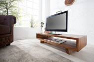 Design salontafel RETRO 110cm Sheesham Stone Finish tv-plank design klassieker
