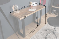Design sidetable bureau tafel IRON CRAFT 115 cm mangohout ijzeren