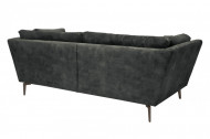 Elegante 3-zits bank MARVELOUS 220 cm donkergroen fluweel 3-zits bank inclusief kussens