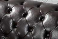 Elegante Chesterfield 2-zits bank Coffee bruine knoop stiksels