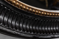 Elegante wandspiegel VENICE 135 cm zwart goud massief houten frame