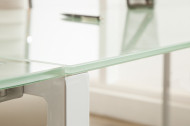 Exclusief design hoekbureau 180 cm mat wit glas
