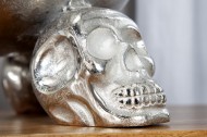 fruitschaal SKULL 35 cm zilveren aluminium schedelschaal