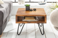 Handgemaakte bijzettafel 45cm Sheesham haarspeldpoten