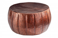 Handgemaakte salontafel 65cm koper met gehamerd design