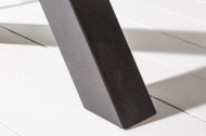 Industriële eettafel 140cm donker eiken look met antraciet zwarte X-poten