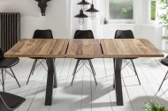Industriële uitschuifbare eettafel 160-210 cm eiken look model met X-poten