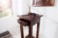 Massief bijzettafeltje 75 cm mahonie shabby chic telefoontafeltje