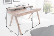Massief bureau 120 cm acacia bureau met een opvallende afwerking