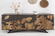 massief dressoir 175 cm met bloemmotief van mangohout