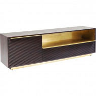 Massiefhout tv meubel 150cm bruin goud