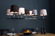 Modern hanglamp LEVELS II met 9 linnen parasols