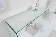 Moderne Design Glazen bureau zoals sidetable 100 cm volledig transparant glas