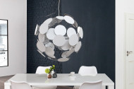 Moderne design hanglamp INFINITY HOME 70cm wit zilveren hanglamp