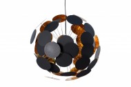 Moderne design hanglamp INFINITY HOME 70cm zwart gouden hanglamp