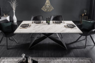 Moderne keramische eettafel PROMETHEUS 180-220-260uitschuifb marmerlook