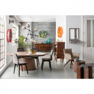Ovaal uitschuifbare eettafel Walnootkleur 200 cm (50) x110cm