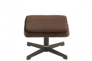 Relax fauteuil met Voetbank Metaal/Textiel Donker Bruin