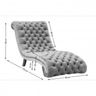 Relaxstoel Desire Velvet Zilver