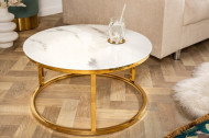 Salontafel Elegance 80cm wit marmer decor