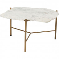 Salontafel Piedra Marmer wit 76 x 72 cm