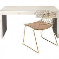 Spiegelend Bureau Luxe Champagne 140x60cm