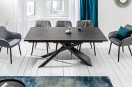 Uitschuifbare eettafel keramiek in grafietlook PHORIA 180-220-260 cm