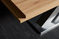 Uitschuifbare eettafel MONTREAL 180-230-280cm noest eiken met X-frame
