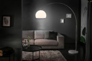 Vloerlamp Boog LOUNGE DEAL 175-205 cm witte marmeren voet vloerlamp