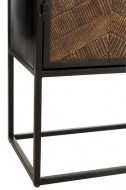 Wandkast /Mango Hout Zwart/Bruin