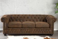 Bank Model: Chesterfield 3 Zits - Antiekstof bruin