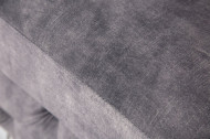 Chesterfield fluwelen Poef 92cm donkergrijze