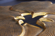 Decoratieve salontafel GINKGO 95cm goud zwart handgemaakt metaal