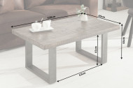 Design salontafel IRON CRAFT 100cm mangohout grijs industrieel design