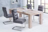 Design sledestoel COMFORT vintage grijs met RVS frame
