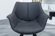 Design Stoel Antiek Grijs THE DUTCH RETRO met armleuningen