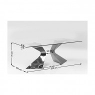 Eettafel Gloria Goud 200x100cm