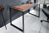 Elegant bureau ELEMENTS 118 cm Sheesham Smoked Finish metalen frame