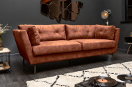 Elegante 3-zits bank MARVELOUS 220 cm antiek roestbruin