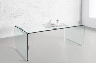 Extravagante glazen salontafel 110 cm transparant