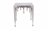 Extravagante salontafel LIQUID LINE L 46 cm zilver druppelvormig design