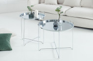 Filigraan salontafel MARRAKESCH 56 cm zilveren dienbladtafel Afneembaar tafelblad